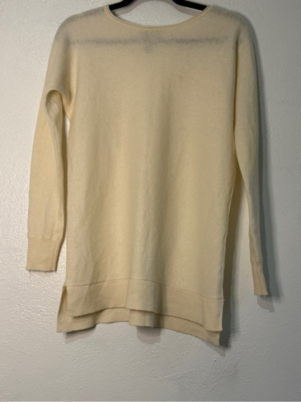 Halogen Cream Long Sleeve Women's Wool/Cashmere Sweater Tunic. Sz M.